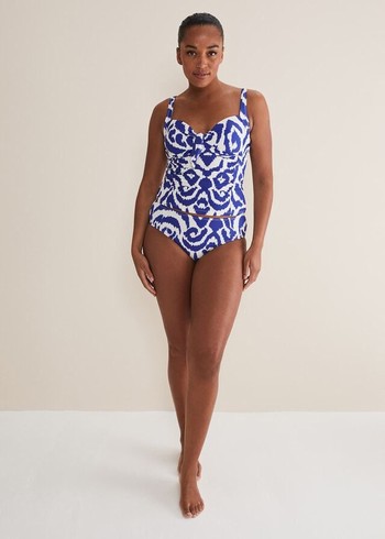 Phase Eight Ikatini Swimwear Blue/White Canada | QNESCU-082